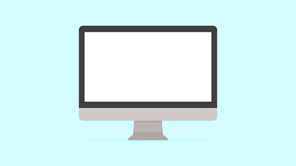 白いディスプレイのパソコン - コンピューター･仕事のイメージ素材
