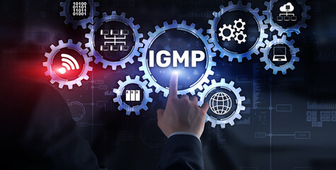 IGMP. Internet Group Management Protocol concept. Communications Technology