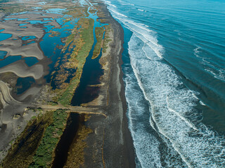 Whetland nea ocean in seventh region Maule in Chile