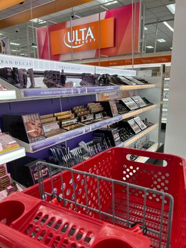 Ulta Beauty shop-in-shop at a suburban Chicago Target store.