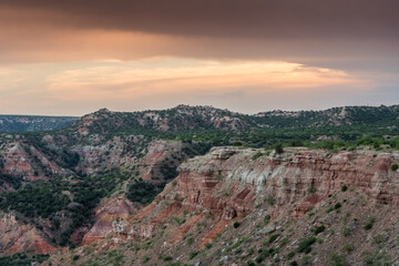 Fototapeta na wymiar Sunset Over Palo Duro Canyon