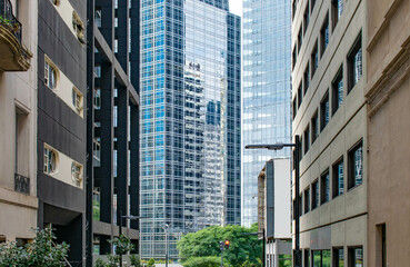 street in downtown city.