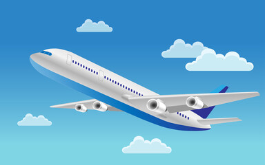 Fototapeta premium Aircraft illustration vector design, 항공기 일러스트 벡터 디자인소스