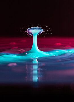 water color drop falling 