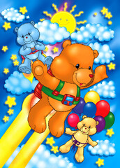 Cute and funny bears