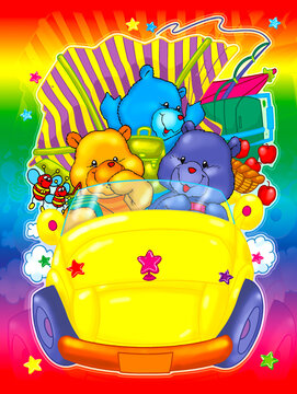 Cute and funny bears