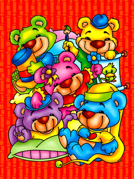 Cute and funny bears