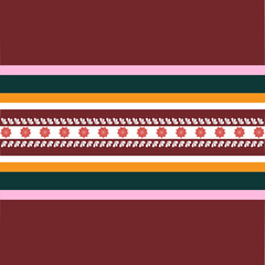 fabric pattern from geometric shapes strung together in a floral pattern on the ground