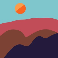 illustration of a landscape background