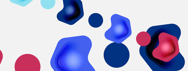 Color arrow shapes on white backdrop. Minimal geometric abstract background. Vector illustration for wallpaper banner background or landing page