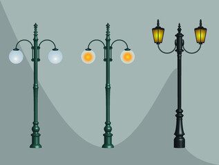 street lamp vector