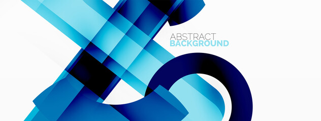 Minimalist geometric abstract background. Lines, circles with shadow effects composition wallpaper design