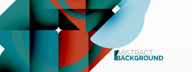 Creative geometric wallpaper. Minimal abstract background. Triangles and circles composition vector illustration for wallpaper banner background or landing page