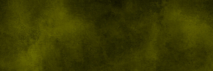 Panorama view dark green grunge texture background