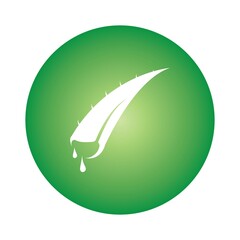 aloe vera logo design icon vector