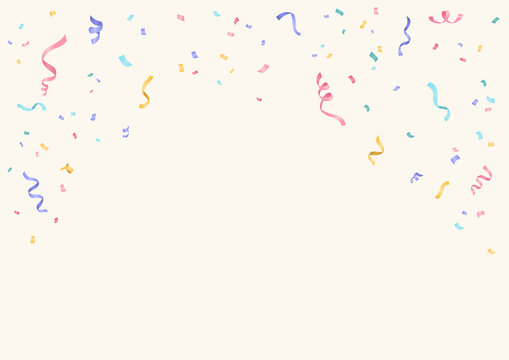 Vector Illustration Of Confetti In Pastel Colors.