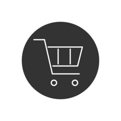 Web Store Shopping Cart Related Line Icon Shape Button