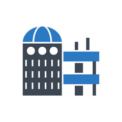 Laboratory Building related vector glyph icon