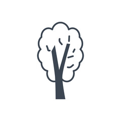 Tree related vector glyph icon