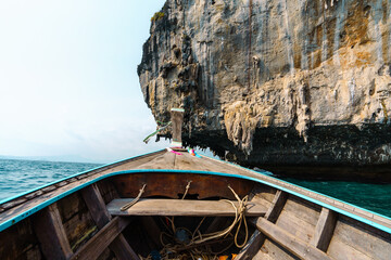 Fototapeta premium Boat trips on the seas and islands,Travel on a long-tail boat