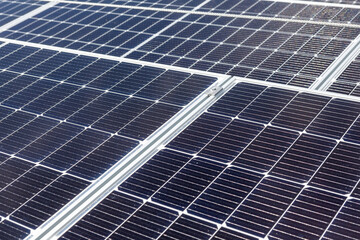 the solar panels on the roof