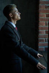 elegant thoughtful man