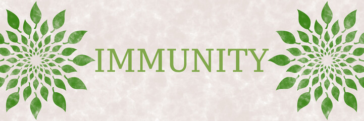 Immunity Leaves Circular Green Left Right Grunge 