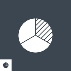Pie Chart related vector glyph icon