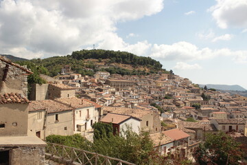 Fototapeta na wymiar Cerchiara di Calabria a small village located in southern italy