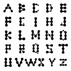 Fototapeta na wymiar alphabet in metabolic font for logos