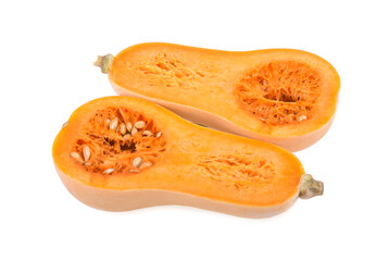 butternut squash isolated on white background.