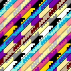 Classic Hounds-tooth pattern in a patchwork collage style.