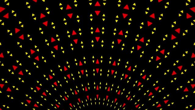 Flickering Red and Yellow double side arrow lamps.