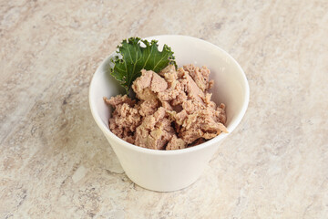 Liver pate in the bowl