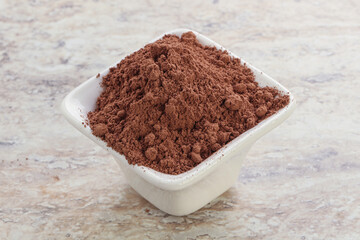Natural organic cocoa powder for culinary