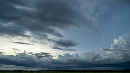 Storm clouds before a thunder-storm.Dramatic Clouds ominous.