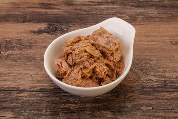 Canned tuna fillet for salad