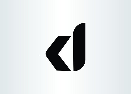 Initial Letter KD Logo Template Design