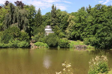 Historisches Bauwerk im Bergpark Wilhelmshöhe in der Nähe der Stadt Kassel	