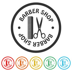 Hair salon icon. Set icons colorful