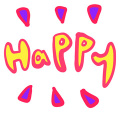 「Happy」の文字