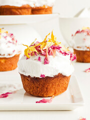 Cupcakes with whipped cream