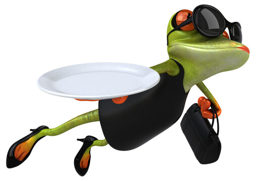 Fun frog - 3D Illustration