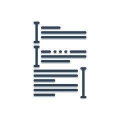 Color illustration icon for transcript shots