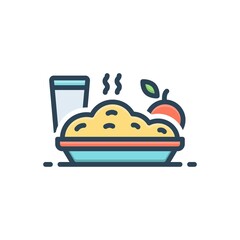 Color illustration icon for foods
