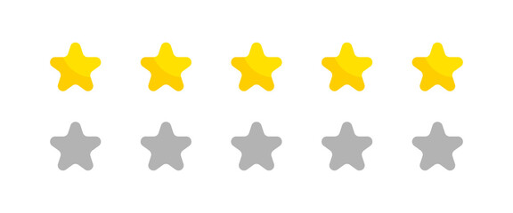 Five stars rating vector 