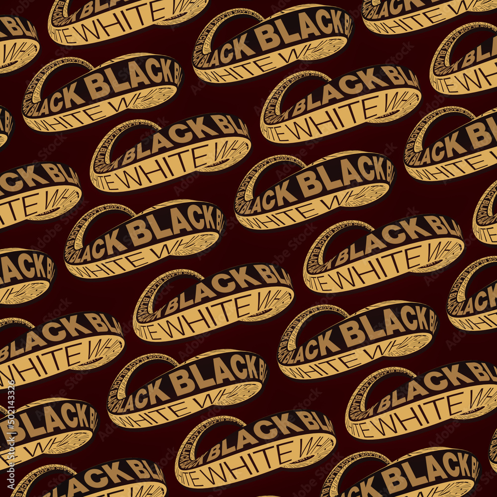 Aufkleber pattern of curved mathematical figures. flat design. modern optical illusion symbols. 3d rendering d