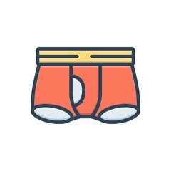 Fototapeta premium Color illustration icon for underwear