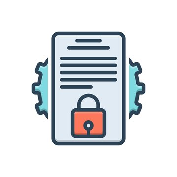 Color illustration icon for disclosure