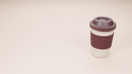 3D Coffee Takeaway Cup